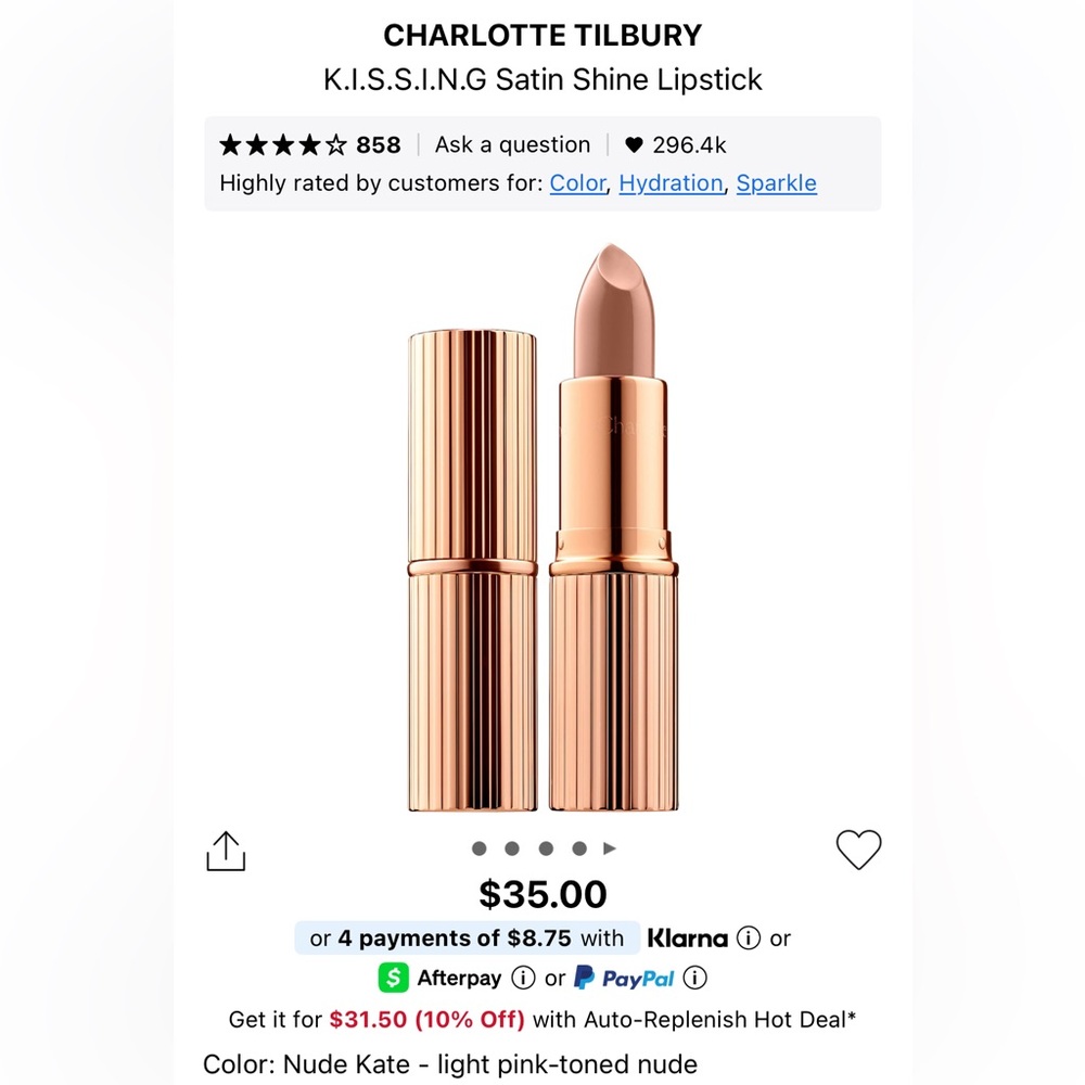 Charlotte Tilbury Satin Lipstick